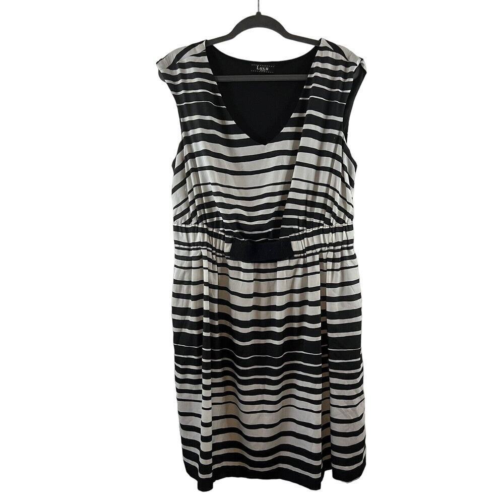 Lux II Black and White Dress Size 1X - Excellent Condition
